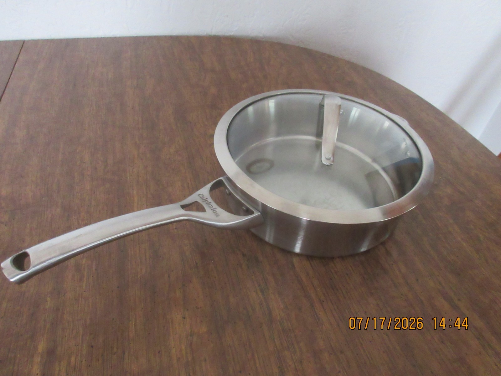 Calphalon 5003 Saute Pan 3 Qt 2.8L Stainless Steel With Lid Induction Ready
