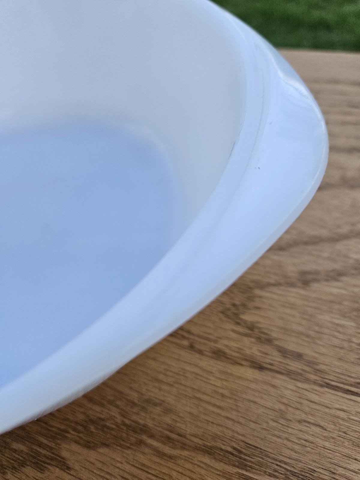 Vintage Glasbake White Milk Glass Round Casserole Dish – 2 QT