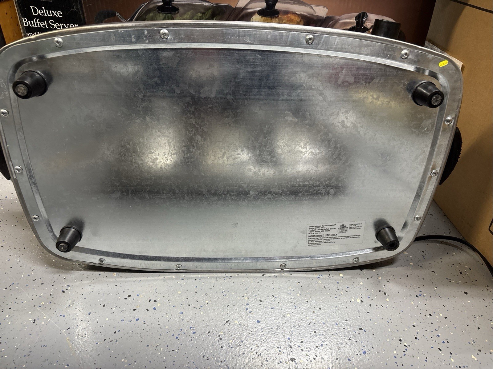 Elite Platinum EWM-9933 Triple 3×2.5 Quart Trays Buffet Server 7.5 Qt