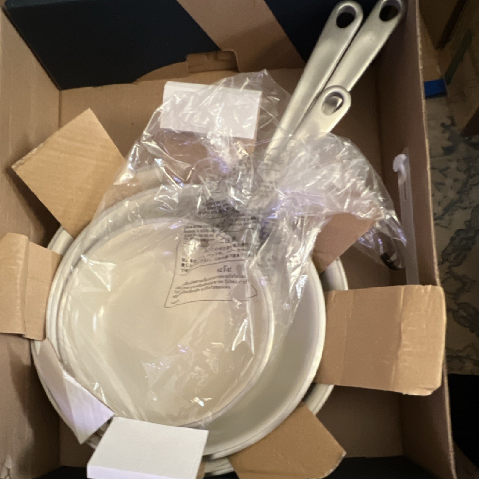 Made In Ceramiclad silver 3-Piece 8”, 10”, 12” Frying Pan Cookware Set Silver