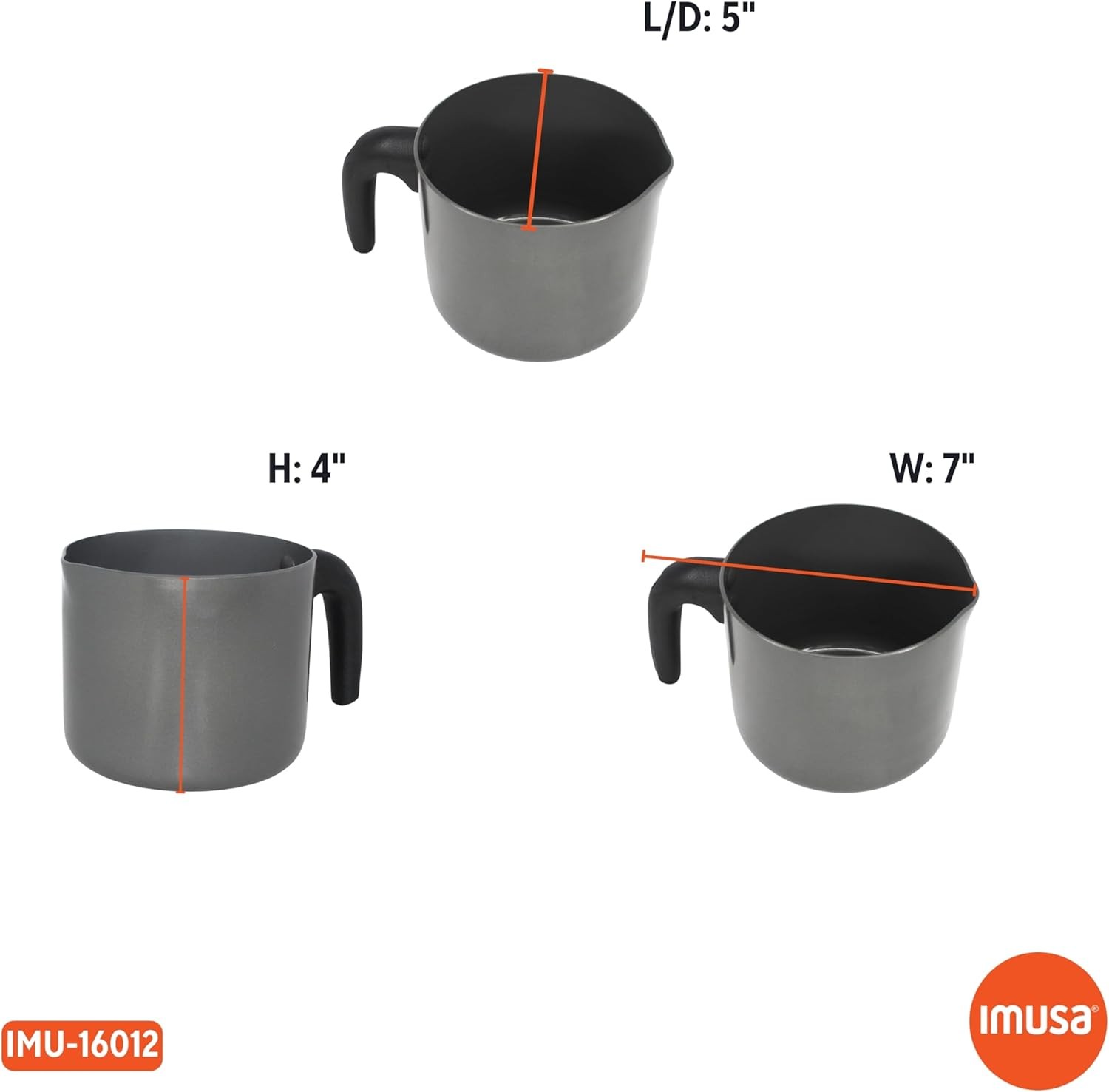 1.3 Qt Ceramic NonStick Milk Pot with Pour Spout – PFAS Free Aluminum Saucepan