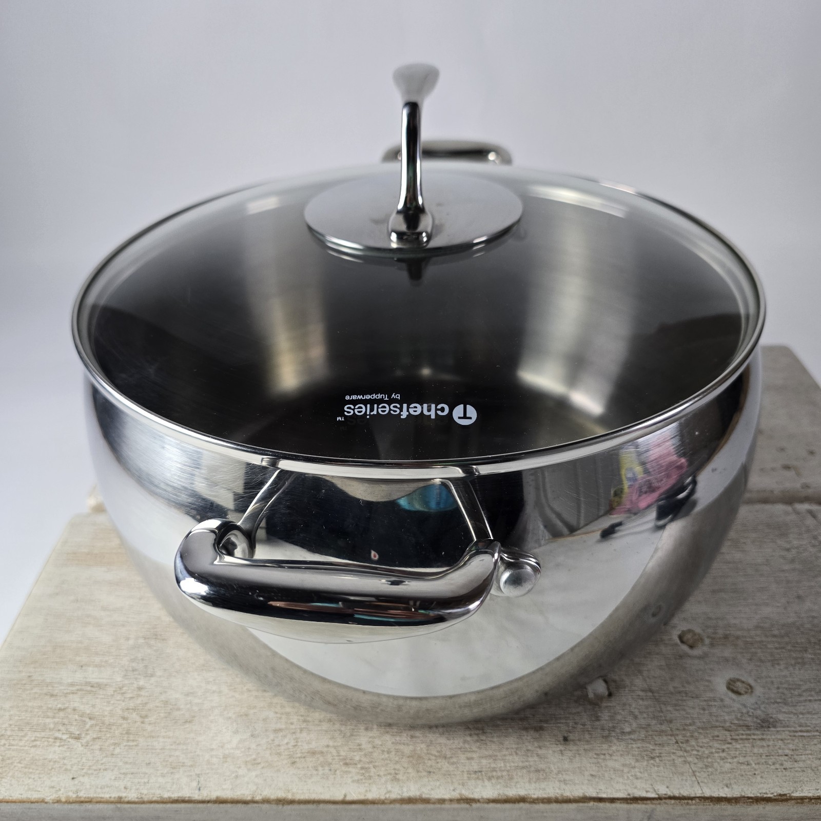 Tupperware Chef Series Stainless 12 Qt Stockpot Dutch Oven Roaster Lid