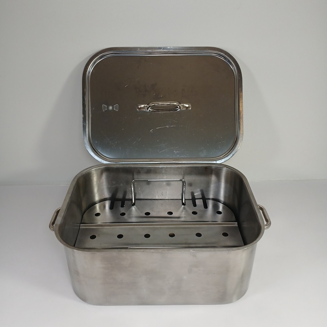 Vented Roaster Pan w/Lid & Insert Stainless Steel Steamer Poacher Made In Taiwan