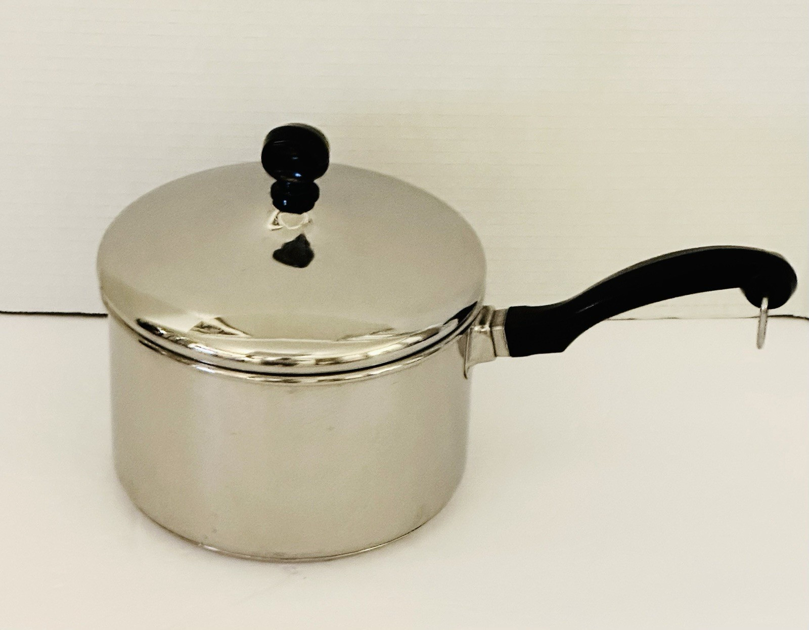 Vintage 2 Qt Stainless Steel Aluminum Clad Farberware Pot Sauce Pan With Lid
