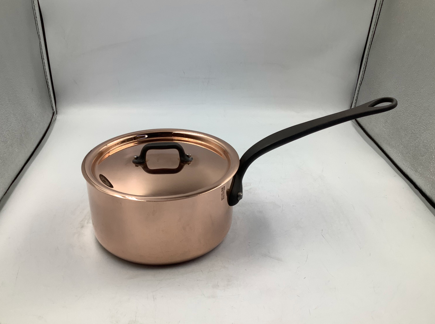 Mauviel M’Hertiage M250C Saucepan with Lid, 1.9 quart..