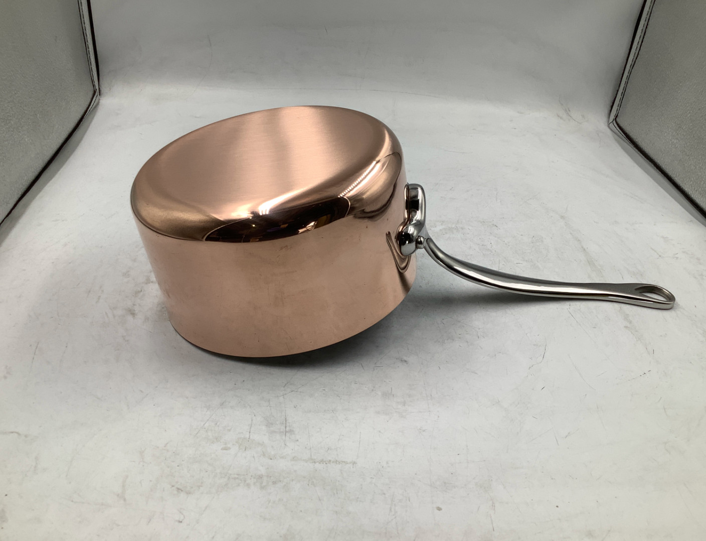 Mauviel M’Heritage 150 S Polished Copper & Stainless Steel Sauce Pan. 1.9 Qt