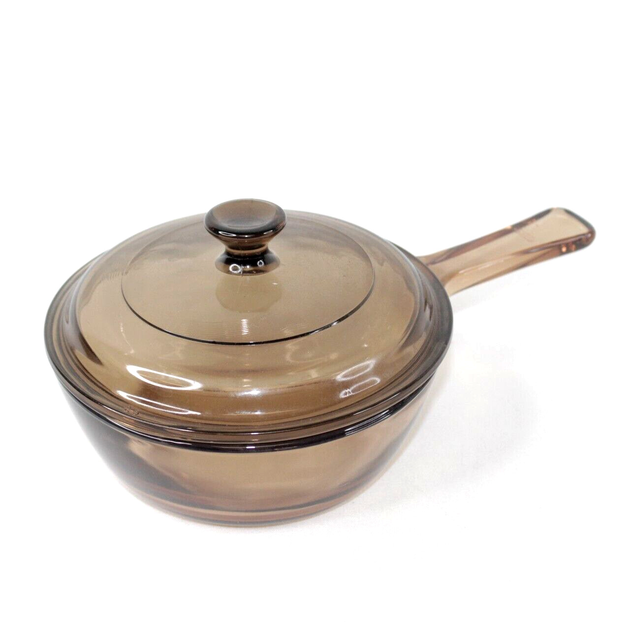 Corning Vision Amber Glass 1/2 Liter .5L Saucepan Pot with Pyrex P81C Lid