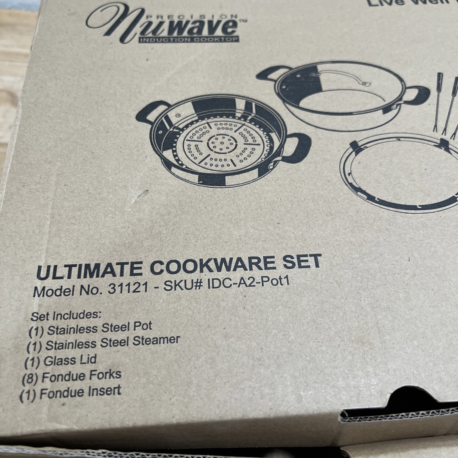 Nuwave Ultimate Induction 12 Pc Cookware Set 31121 Steamer Fondue