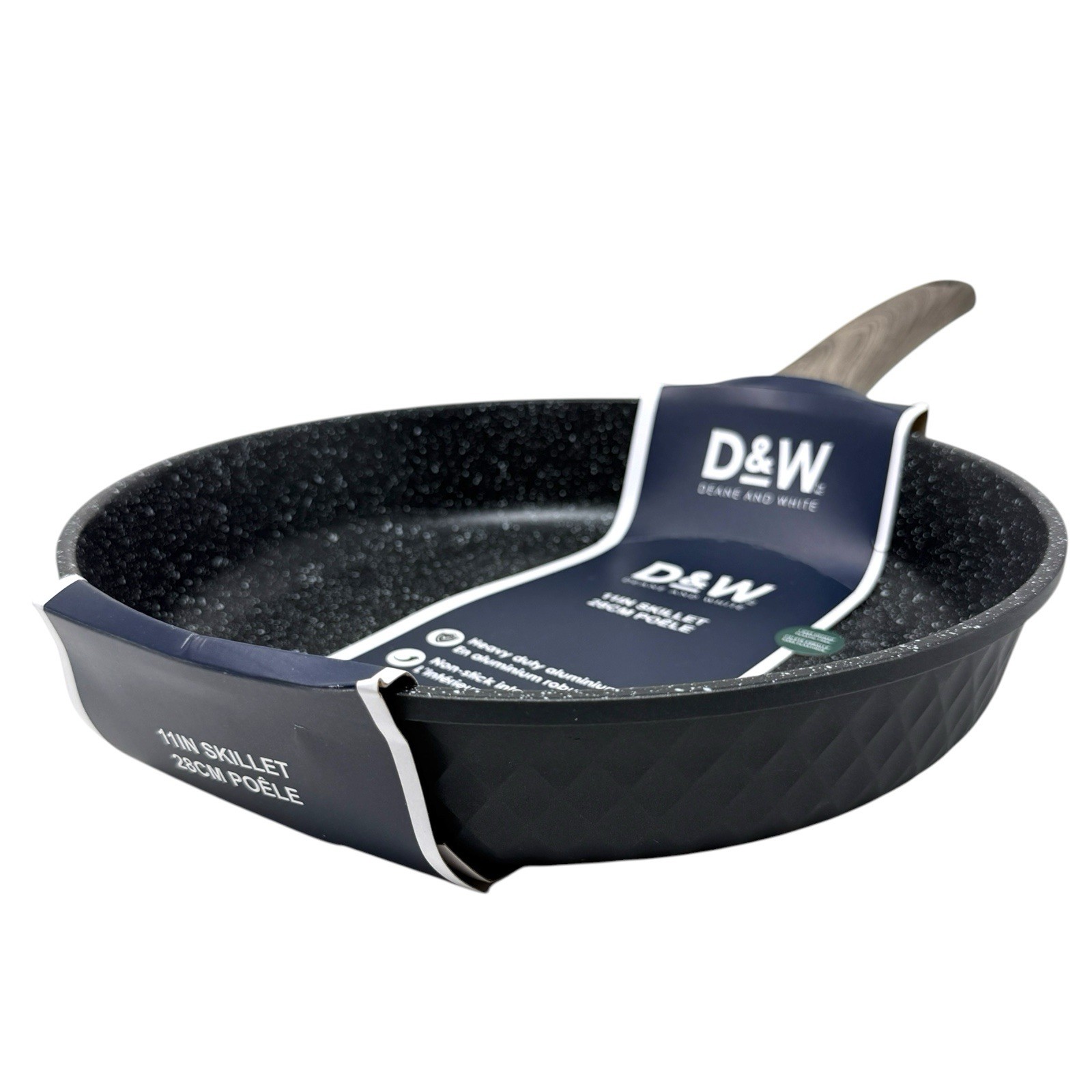 D&W Frying Pan Nonstick Skillet Premium Quality Kitchen Cookware 11 inch Gray