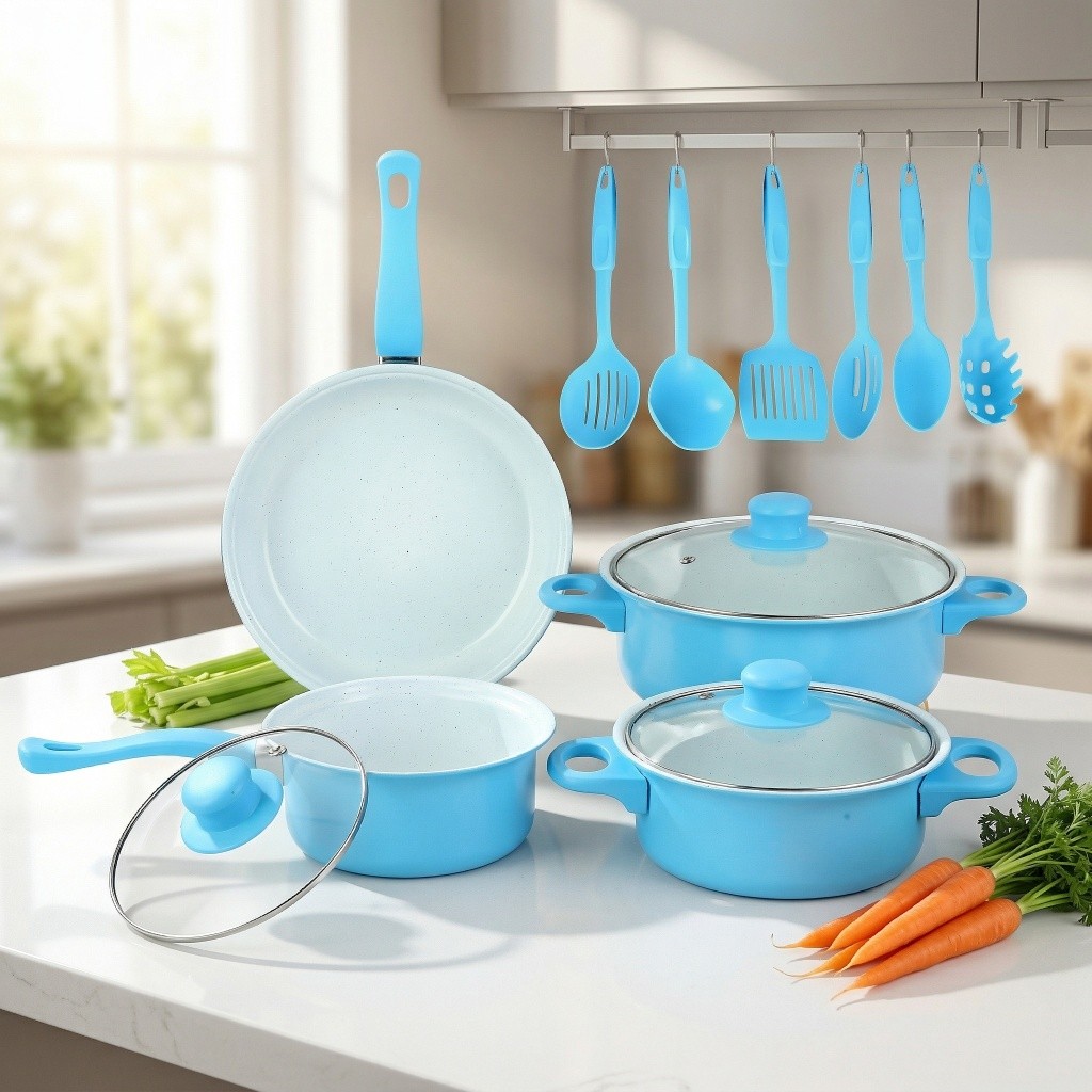 13Pcs Pots and Pans Set Nonstick Cookware Sets Non Stick Induction Cooking Set