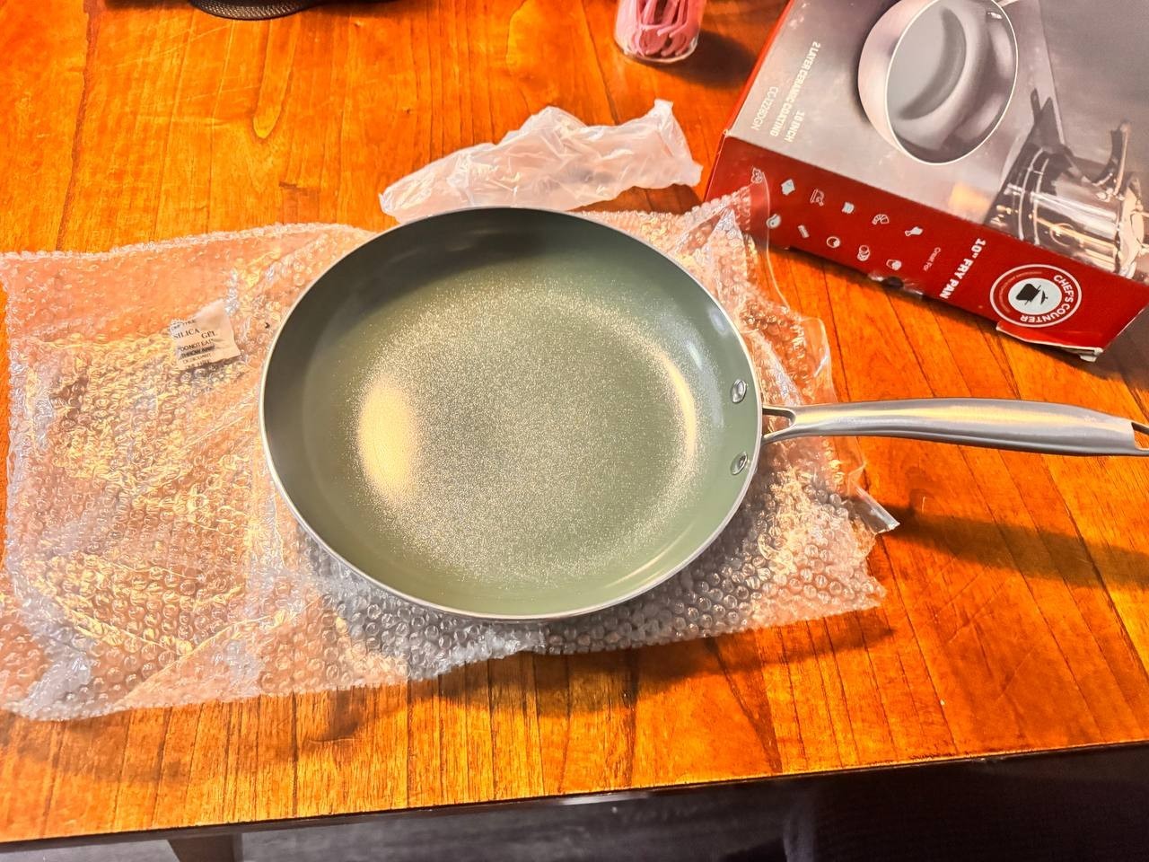 Chef’s Counter 10″ Ceramic Nonstick Fry Pan Skillet Aluminum New Open Box