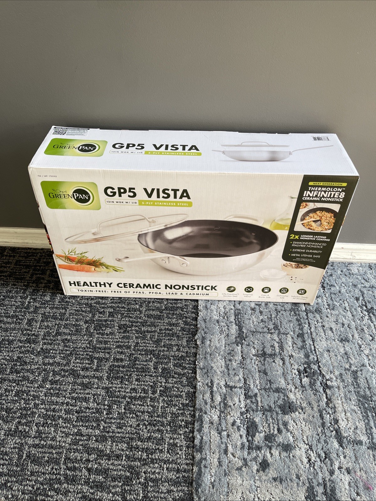 Greenspan GP5 Vista 5 Ply 12 In The Wok W/Lid