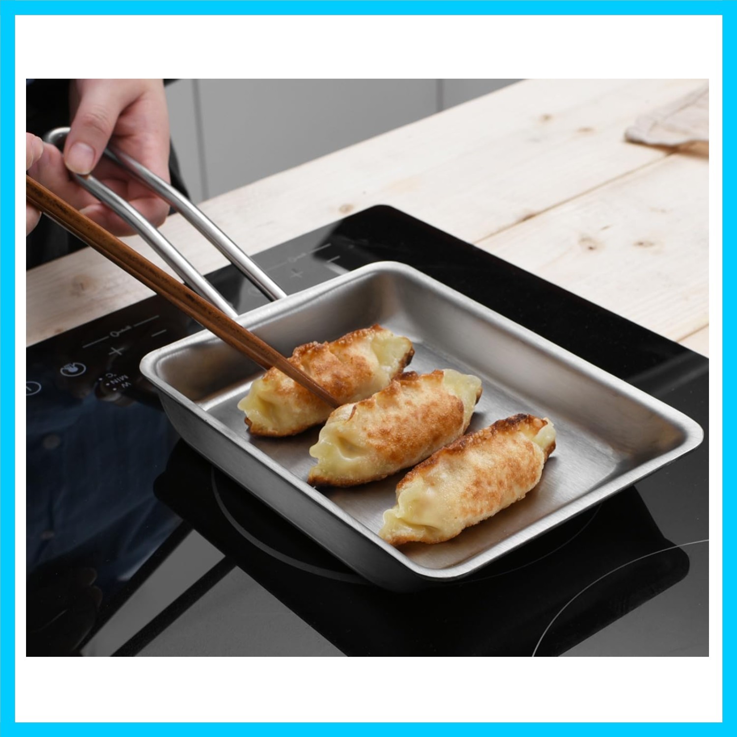 Stainless Steel Fry Pan, 3-Ply Reinforced Body, Rectangular Omelet Pan, Oven …