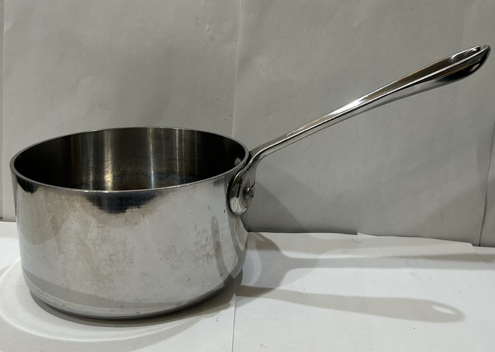 ALL CLAD POT NO LID 6” DIAMETER 3.5” TALL SAUCEPAN POT