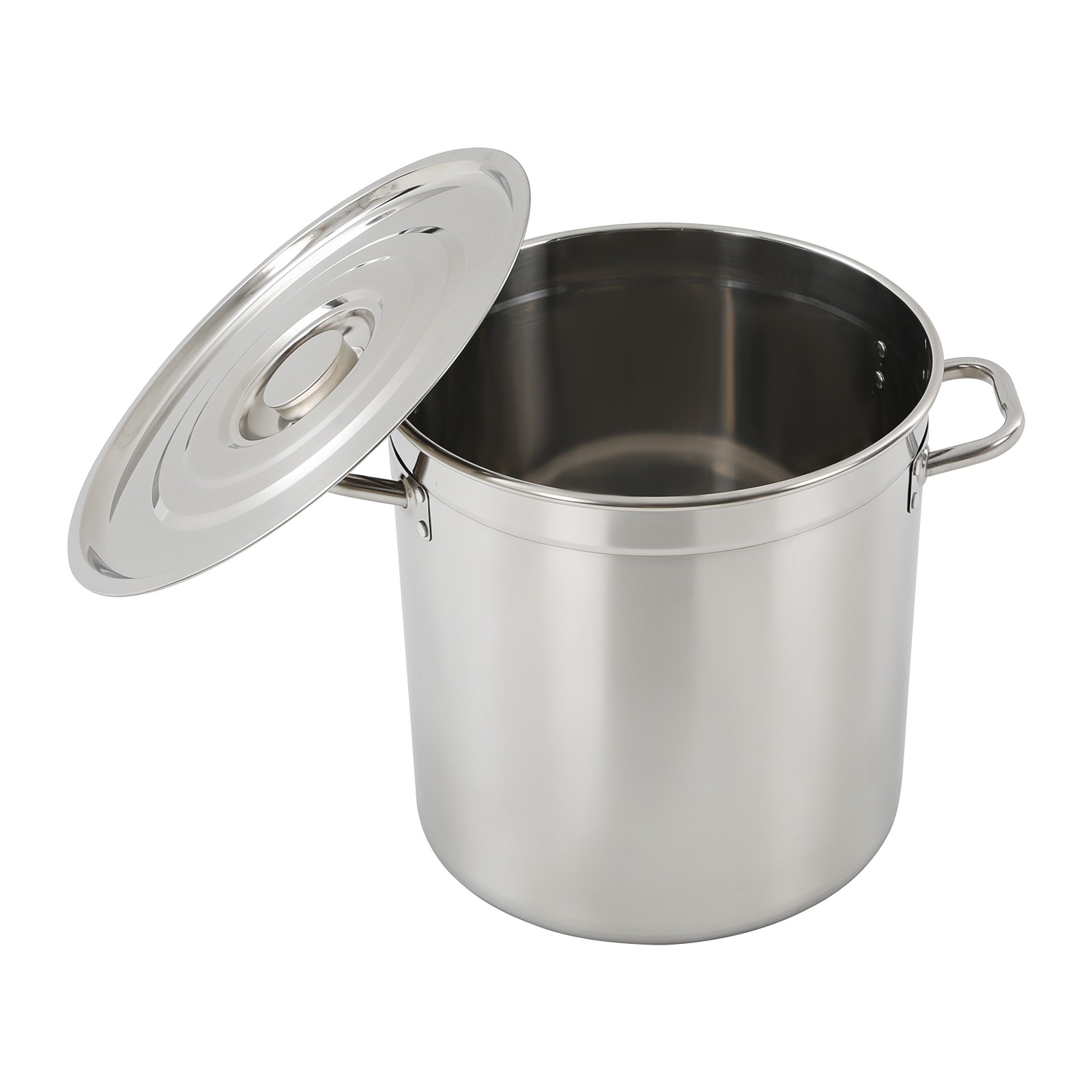 Deep Stainless Steel Stock Soup Pot With Lid Braising Simmering Stew Soup