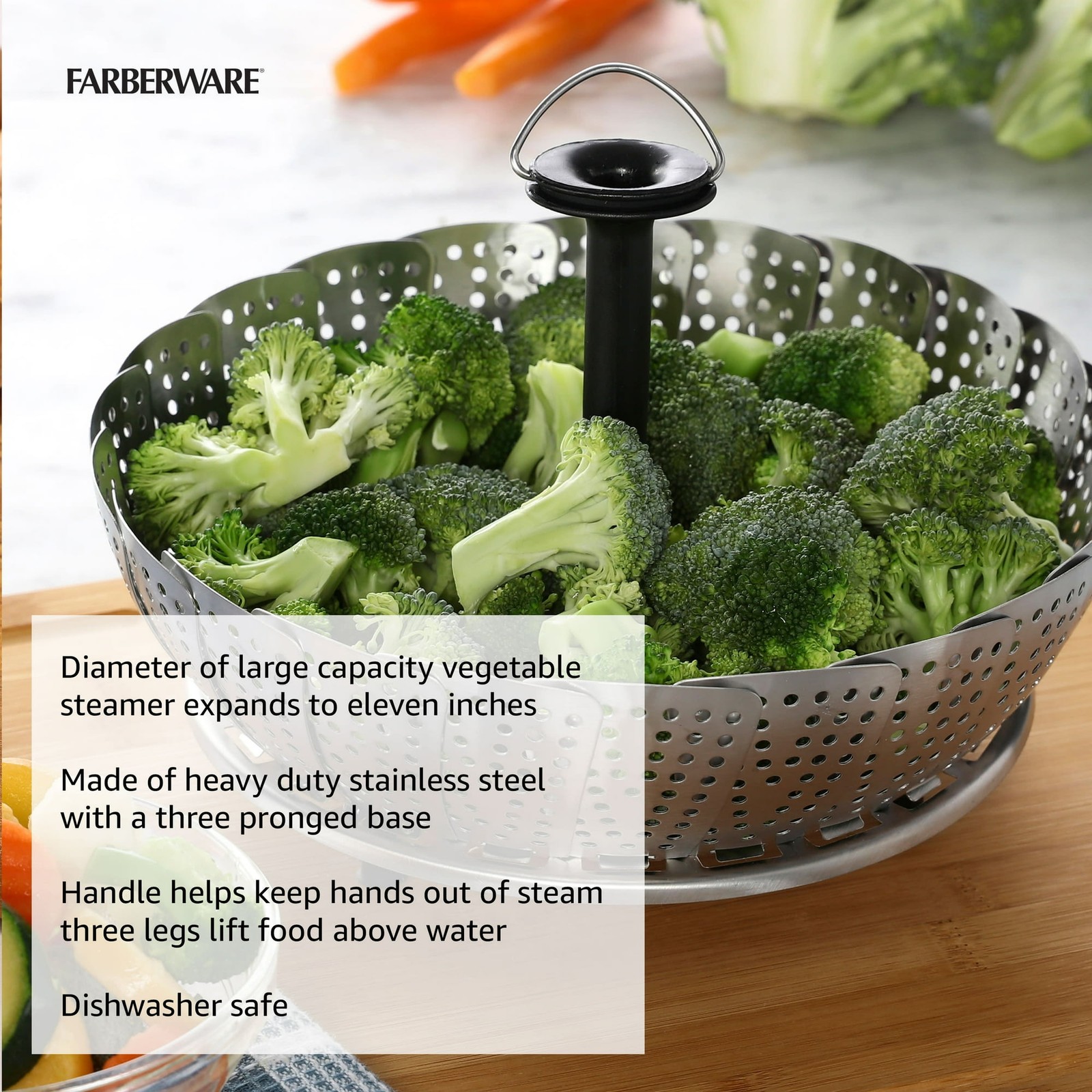 2PCS Professional Stainless Steel 11 inch Steamer