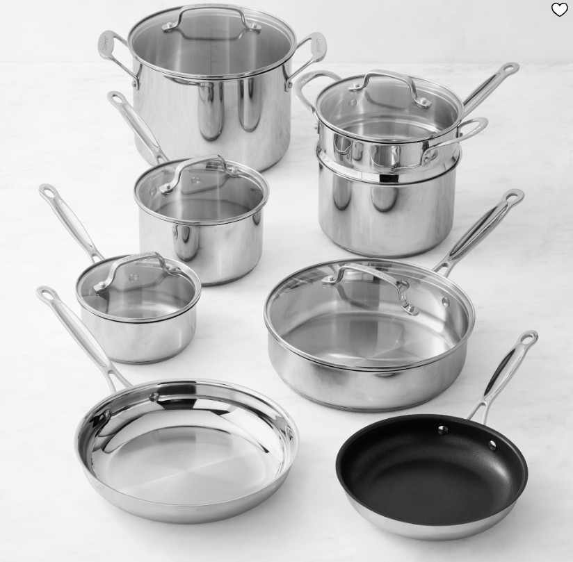 Cuisinart Chef’s Classic Stainless-Steel Ceramic Nonstick Mixed Material 13Piece