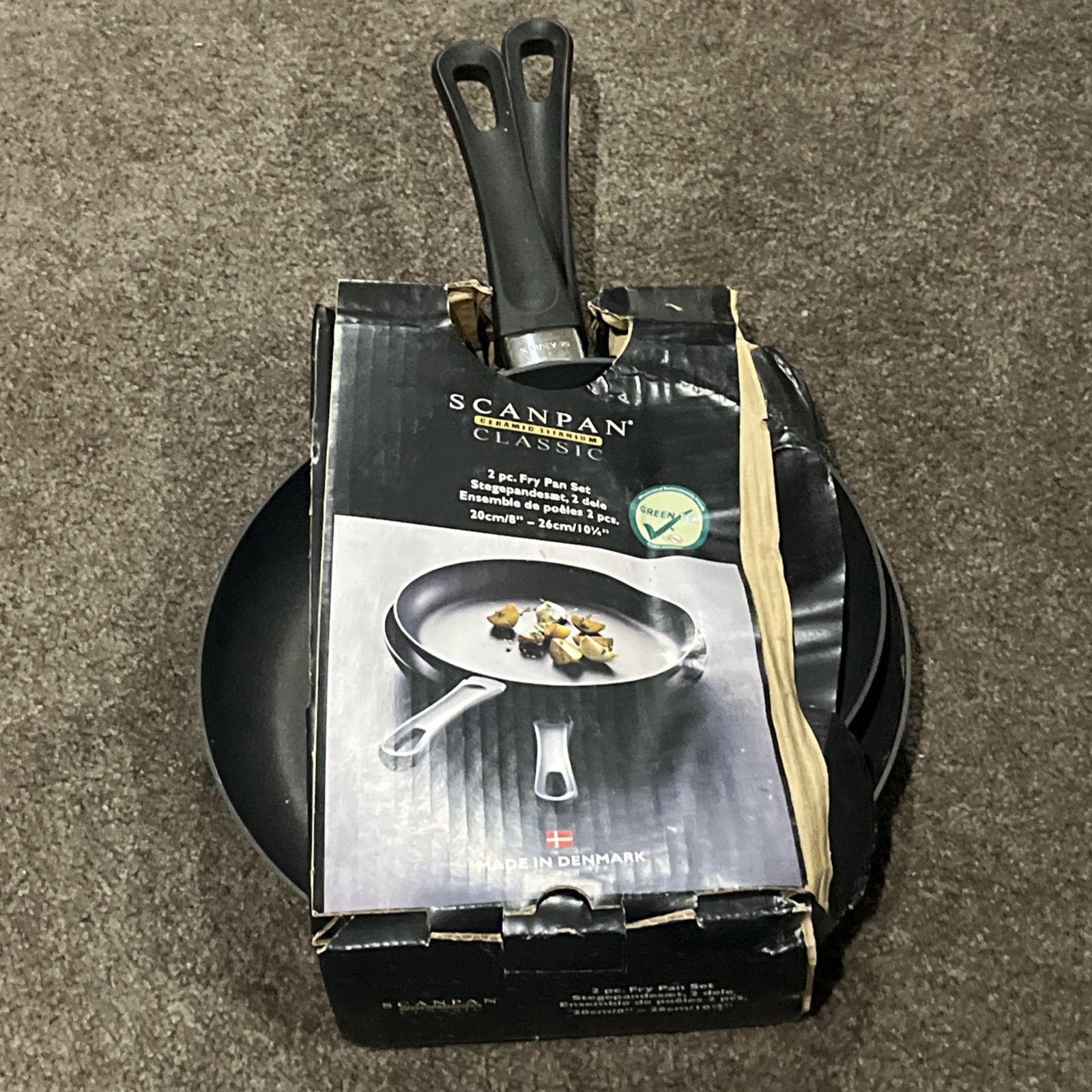 New SCANPAN Classic Ceramic Titanium 2 Pc Non Stick Frypan Set 20cm 26cm Denmark