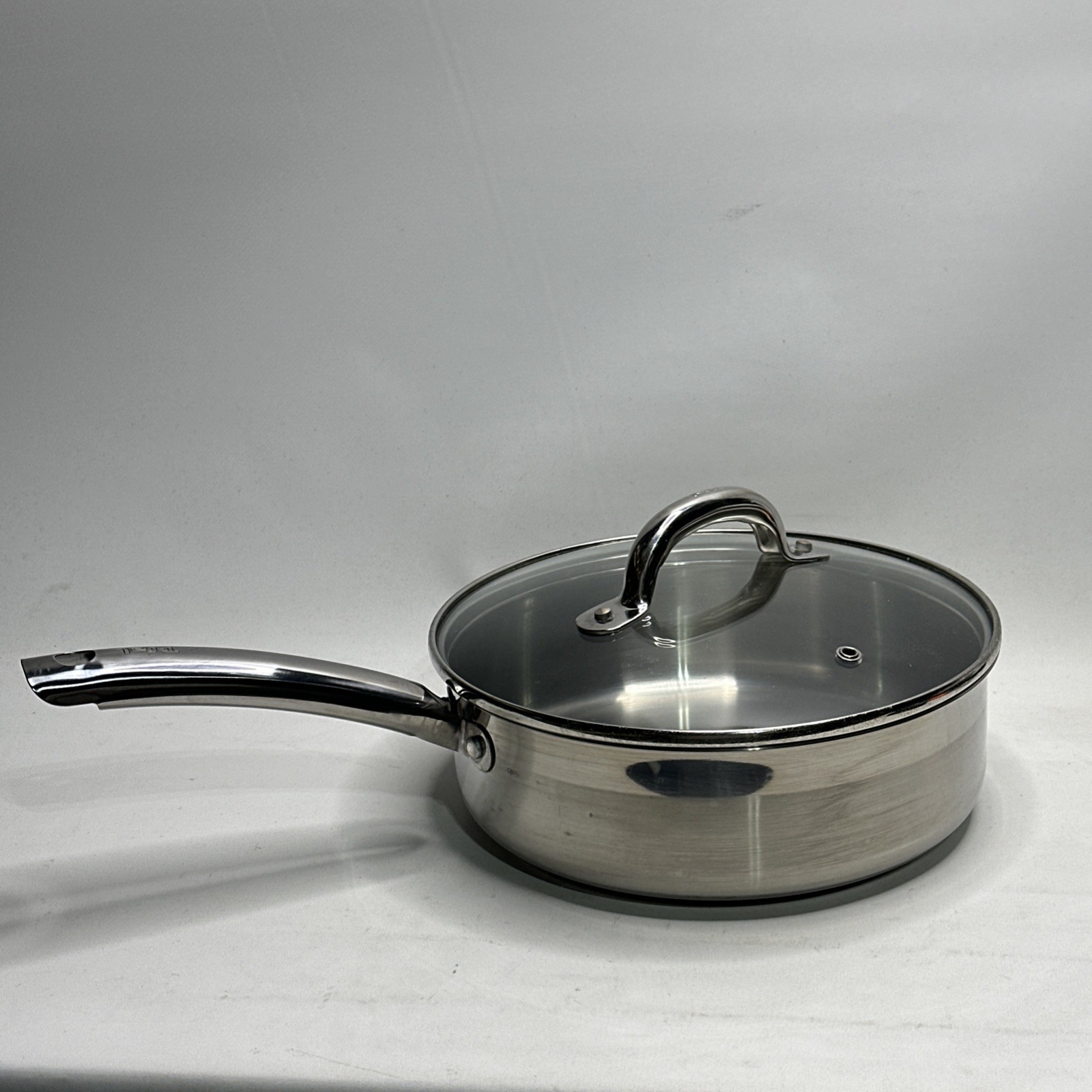 T-Fal Ultimate Stainless Steel 9.5″ Frying Pan w/ Glass Lid Induction