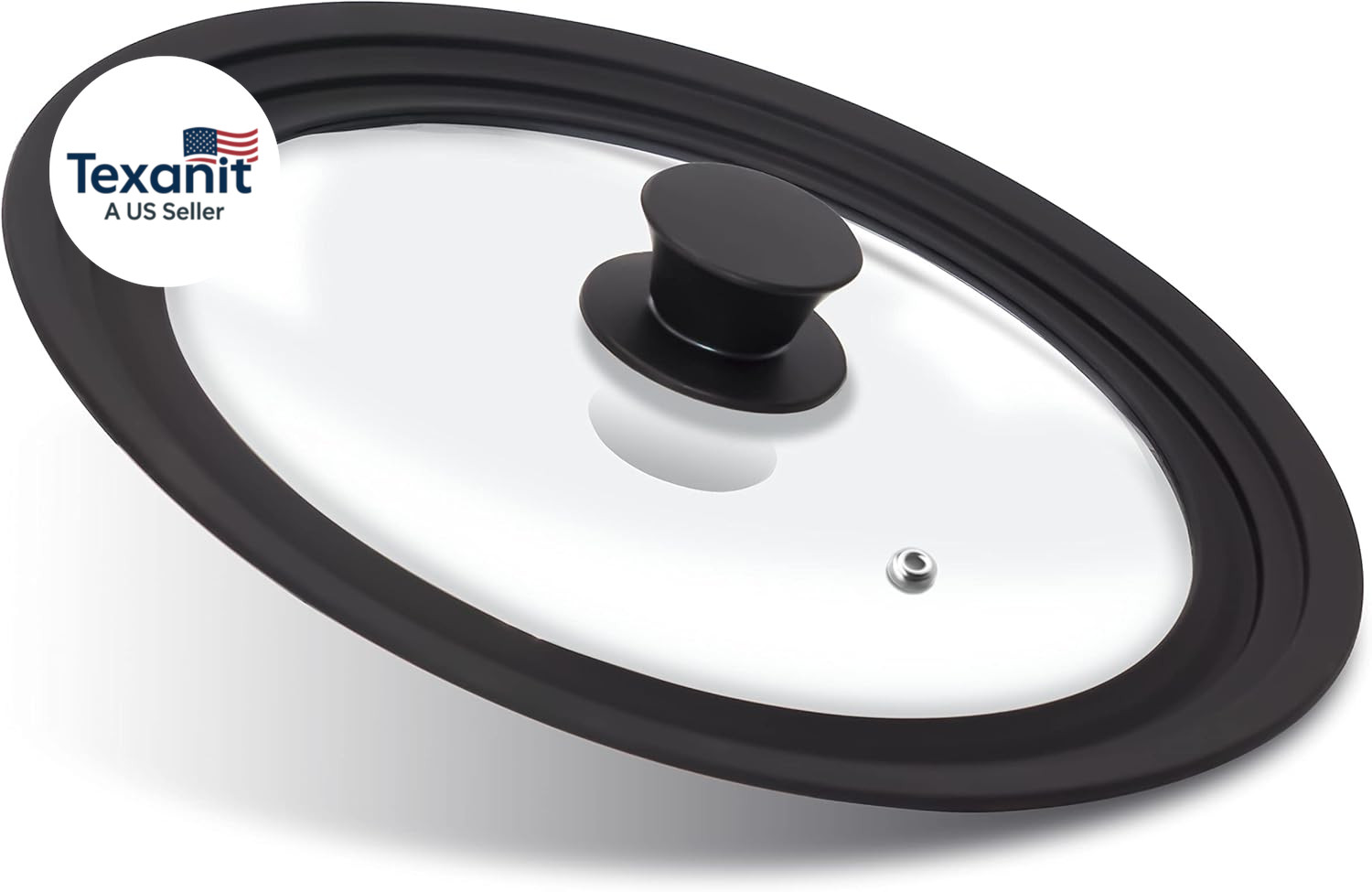 Silicone Universal Lid for Pots, Pans and Skillets – Tempered Glass Covered with