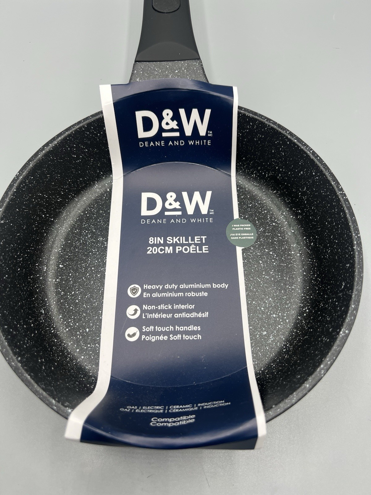 D&W Deane And White Cookware 8in Frying Pan Skillet Nonstick Interior Black