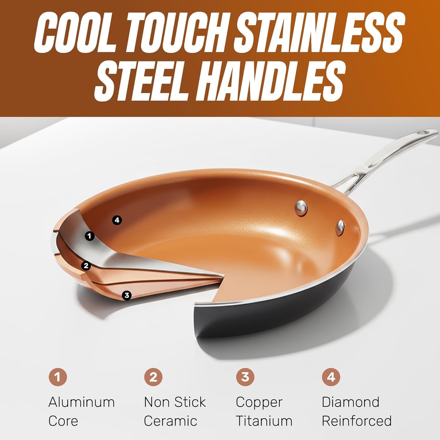 Gotham Steel 12 Pc Ceramic Cookware Set Nonstick, Ceramic Pots and Pans