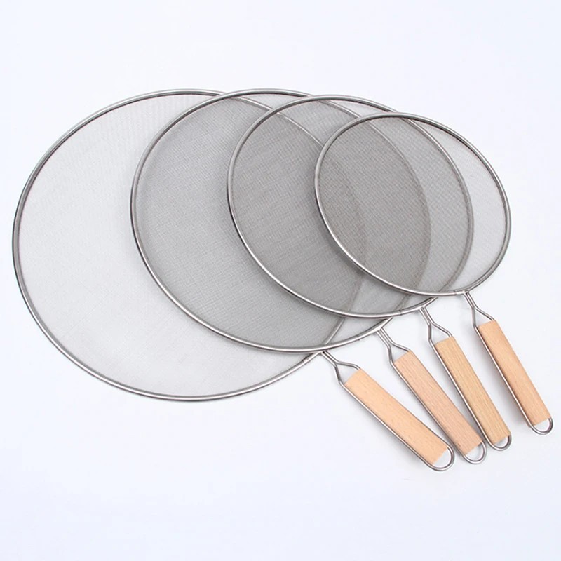 Stainless Steel Splatter Screen Frying Pan Guard – Anti Oil Splash Grease Screen
