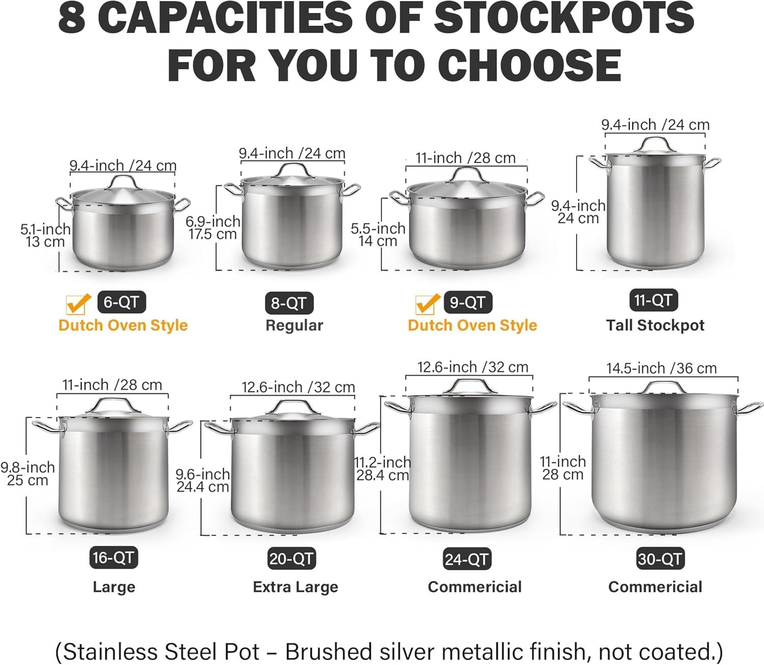 Commercial Grade 20 Quart Stockpot with Lid~-