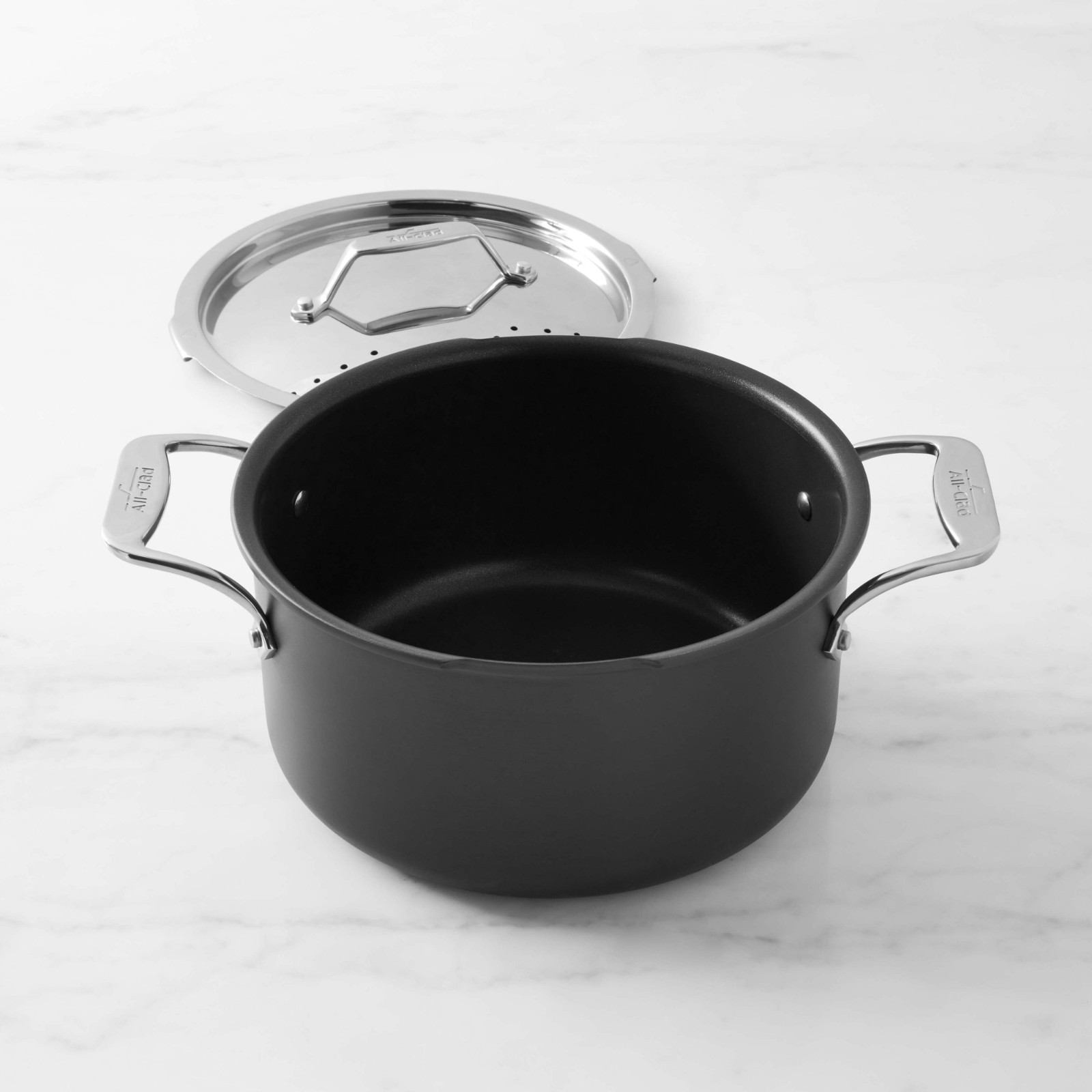 All-Clad Simply Strain Nonstick Multipot with Strainer Lid, 6-Qt. NEW