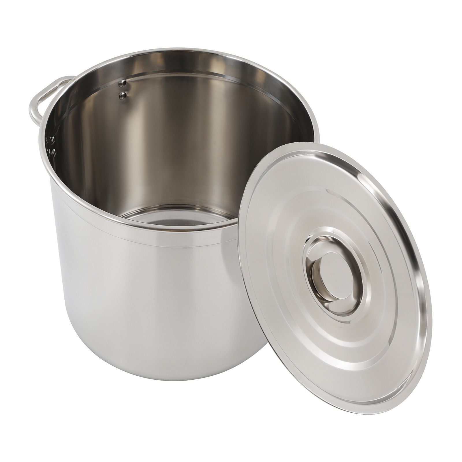 Deep Stainless Steel Stock Soup Pot With Lid Braising Simmering Stew Soup