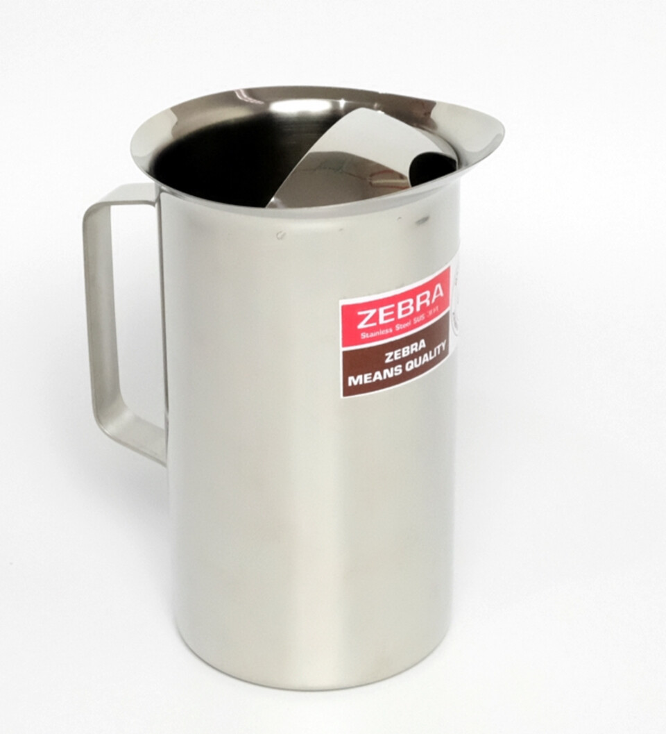 Thai Zebra Brand Water Jug Pouring Mouth Kitchenware Silver Stainless Steel 11cm