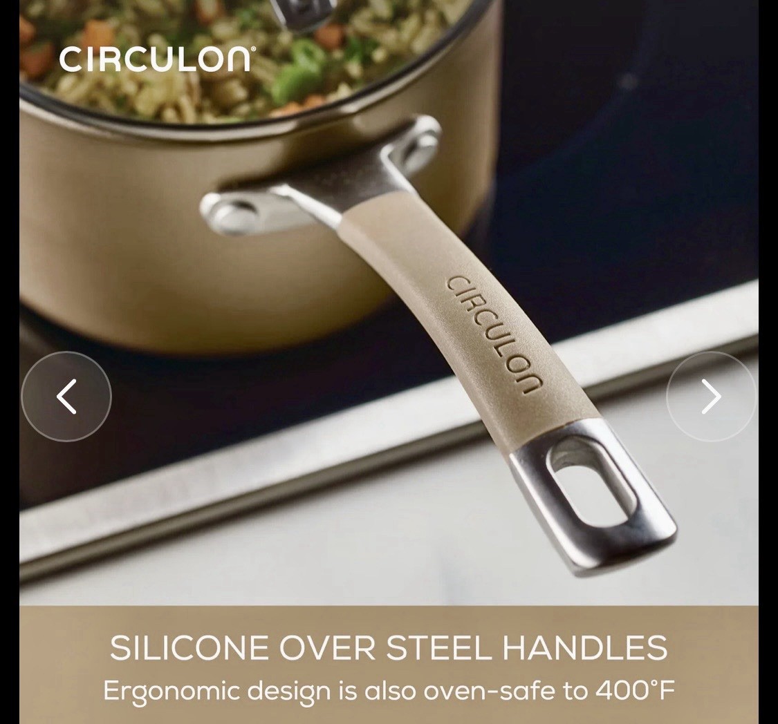 Circulon 13 Piece Non-Stick Cookware Set, A1 Series Scratch Defense BRONZE NEW