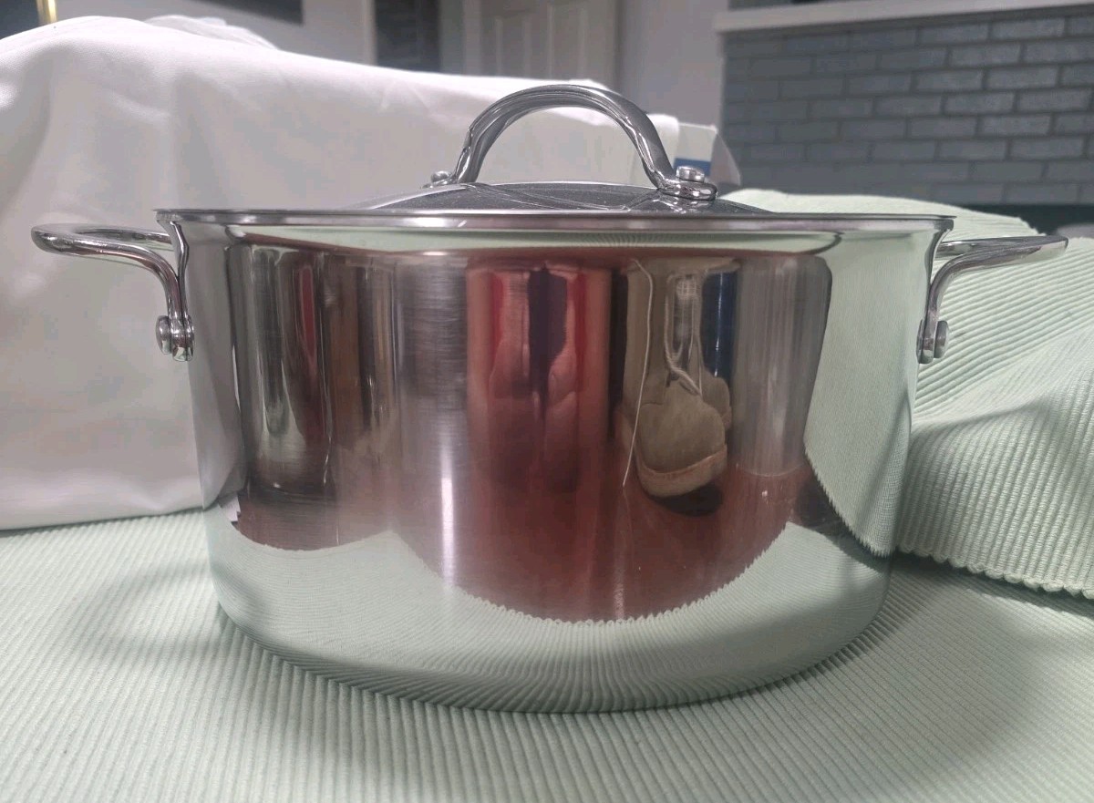 Kirkland Signature Professional Quality 8 Qt Stainless Stock Pot Made In Italy