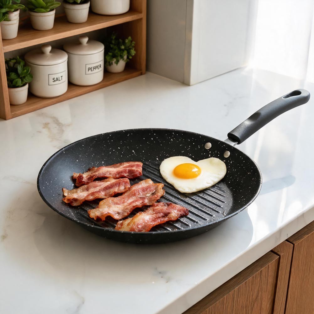 23x23cm Carbon Steel Frying Pan Maifan Stone Coating Lightweight Design