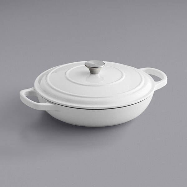 Valor 3.25 Qt. Enameled Cast Iron Brazier / Casserol Dish (select color below)