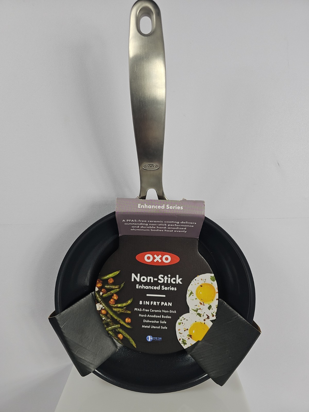 OXO Enhanced 8″ Frying Pan Skillet Diamond Reinforce PFAS-Free Ceramic Coating