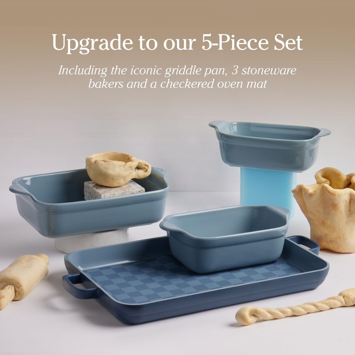 Our Place Large 20.9 In Oven / Stovetop Griddle Pan 5 Qt BLUE SALT