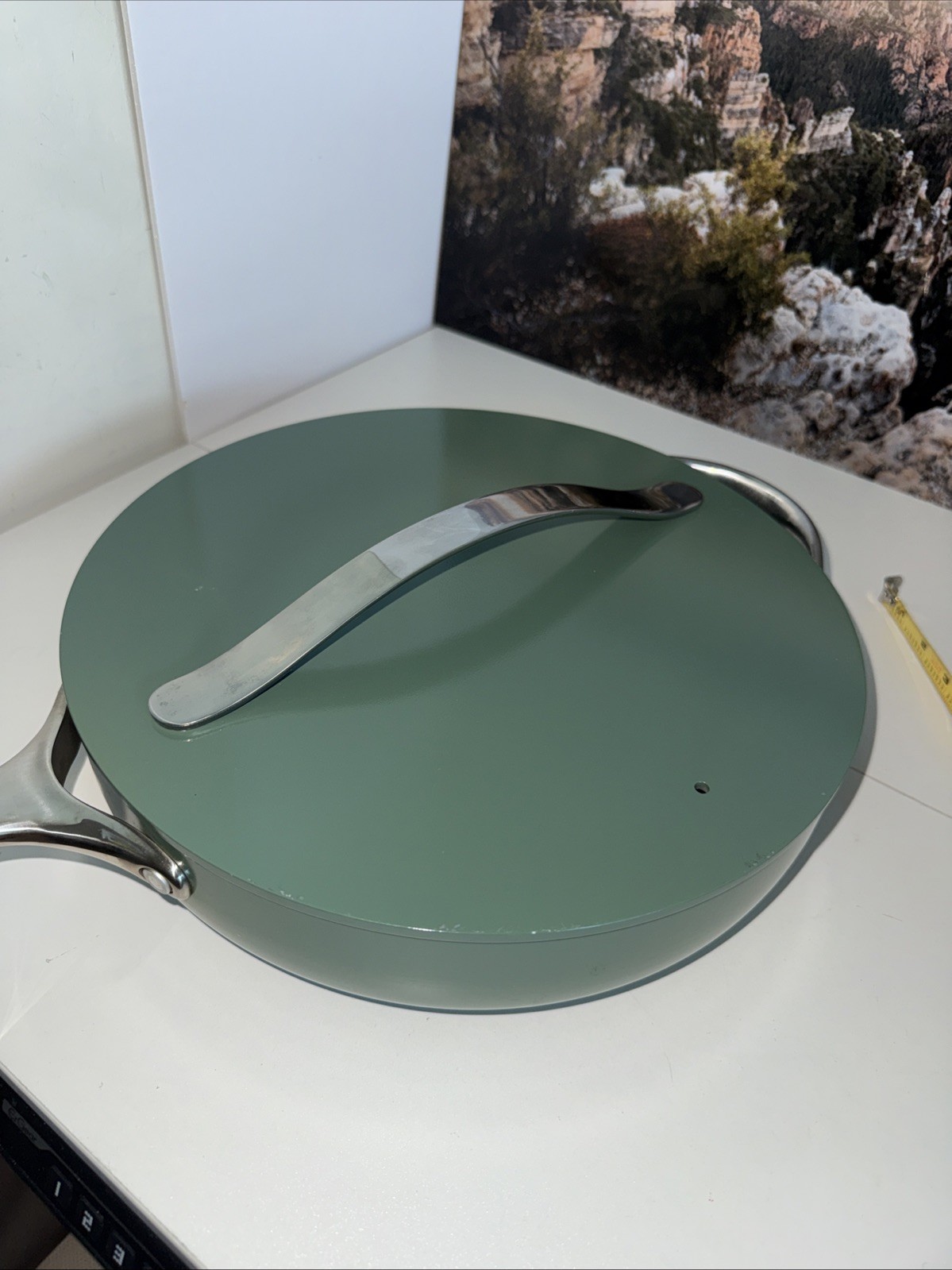 Caraway Nonstick Ceramic Sauté Pan with Lid (4.5 qt, 11.8″) – Non Toxic, PTFE &
