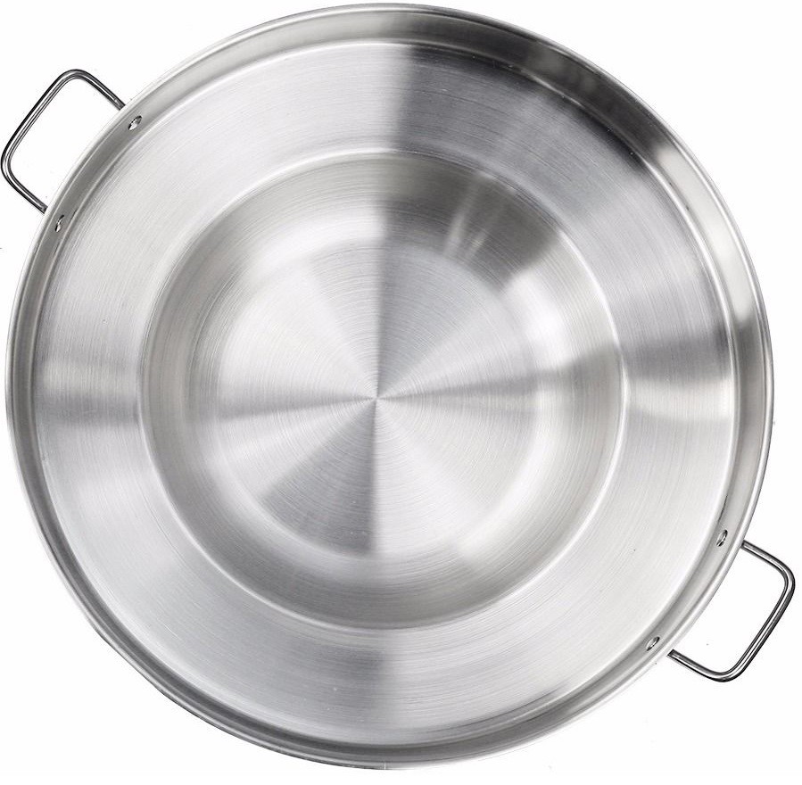 Large Mexican Wok Comal Cazo Griddle Fryer Deep Fry Pan Stainless Steel 22.5″