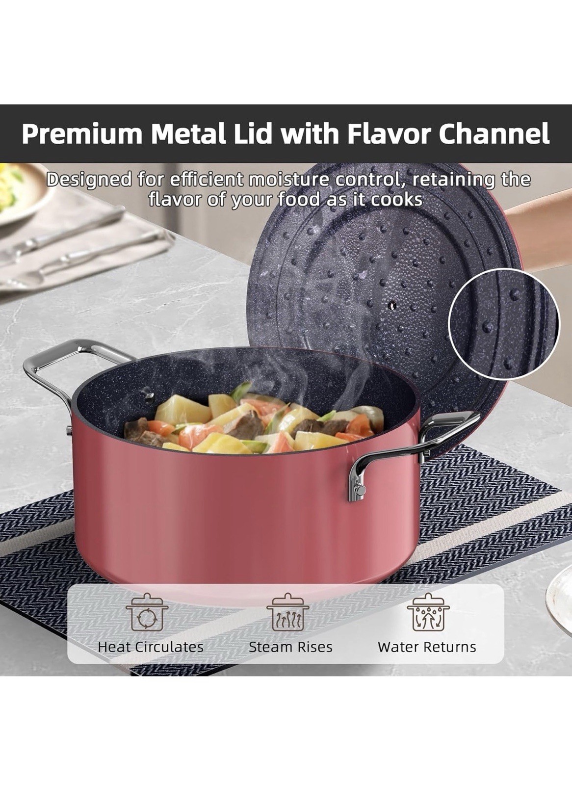Nuwave Lux 13pc Cookware Set Forged Induction Ceramic NonStick Cinnamons Color