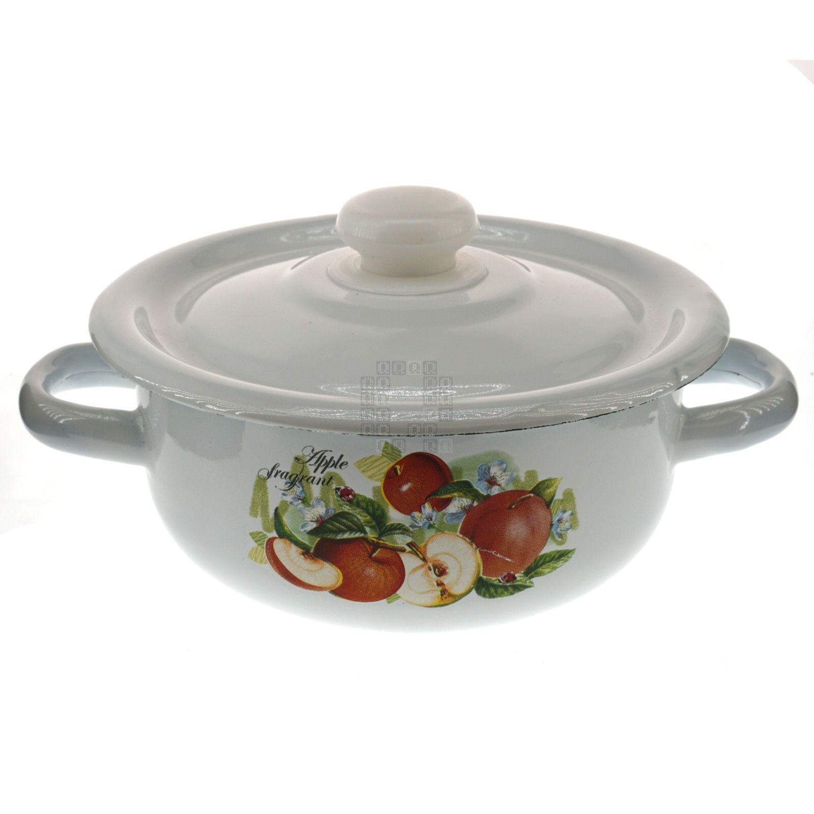 St Petersburg STP I1608 1.0L/1.1Qt Enamelware Stock Pot, 3 Fragrant Apple