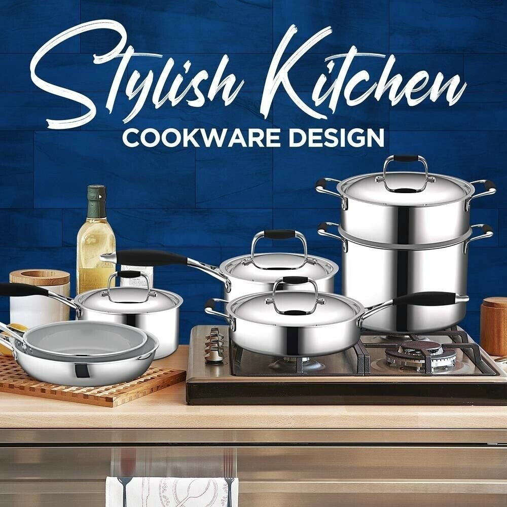 Nutrichef 12 Pcs. Kitchenware Pots & Pans Set-Prestige Ceramic Non-Stick Coating