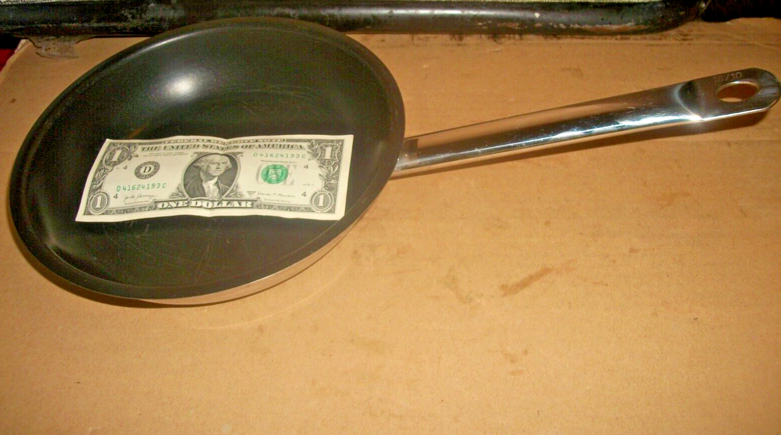 Matfer Small 8″ Inch Nonstick Skillet/Fry Pan -Thick Disk Bottom 18/10 Stainless