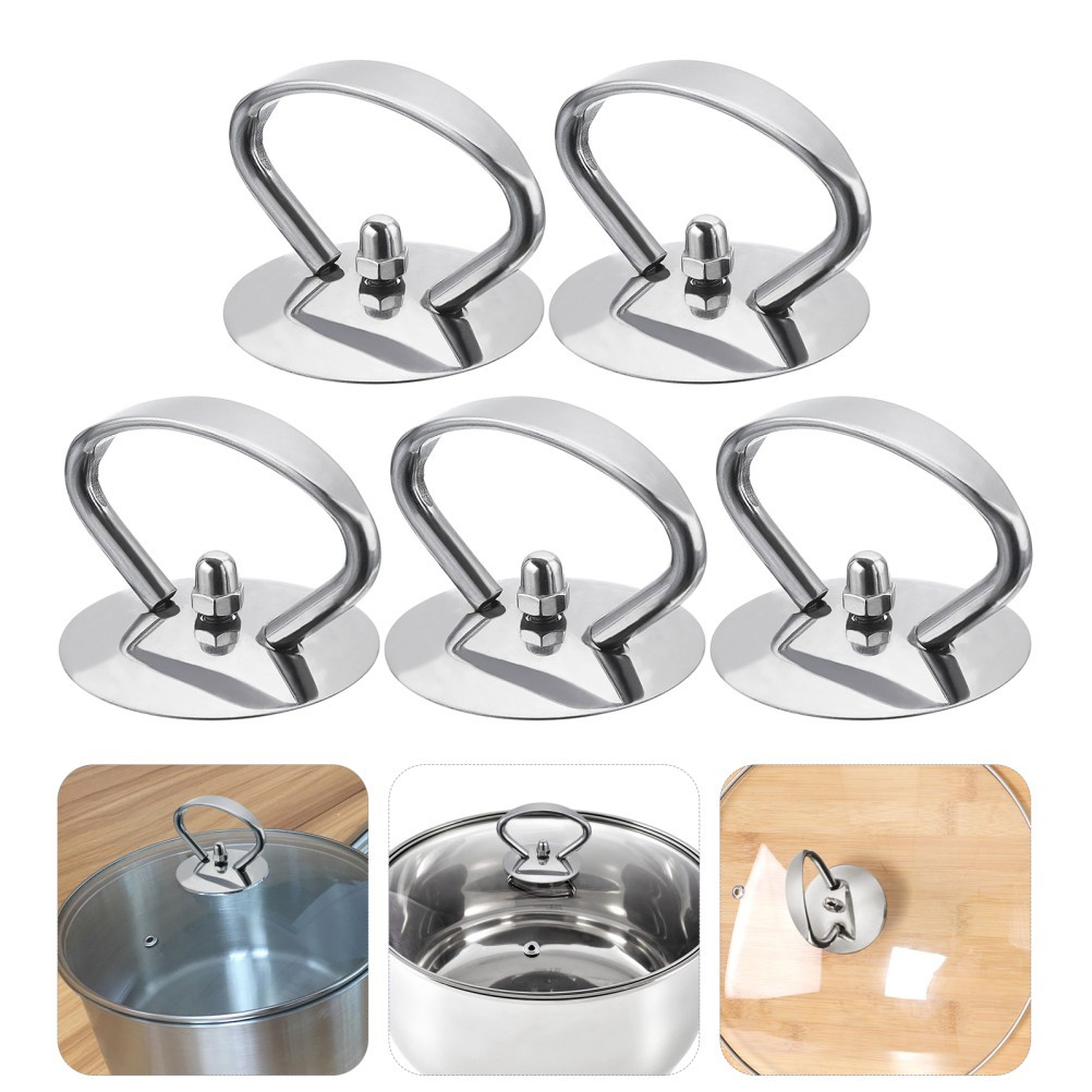5Pcs Reusable Pot Grip Knob Set Stainless Steel Replacement for Kitchen Pots
