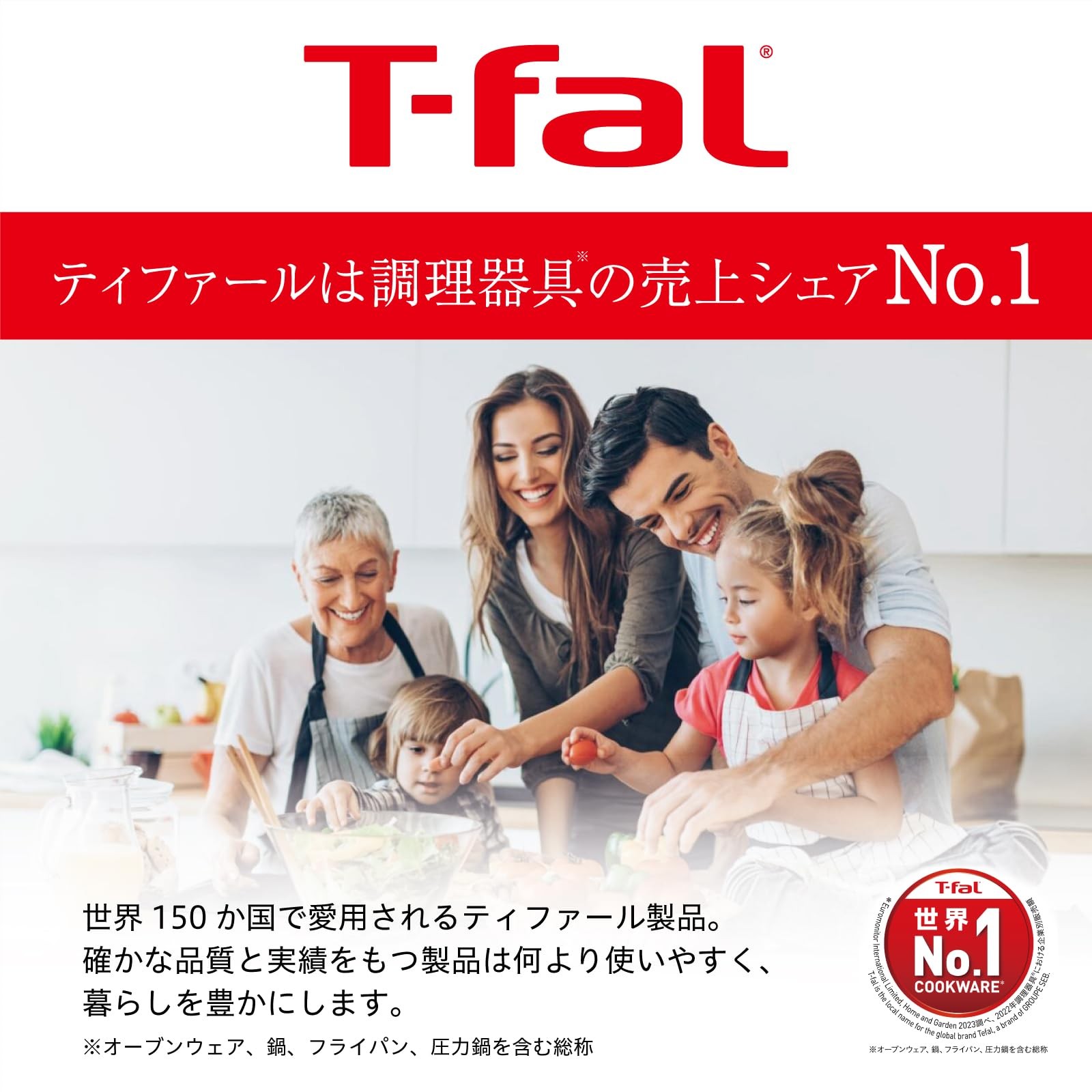 T-Fal Frying Pan 26cm, Induction and Gas Stove Compatible, G30405