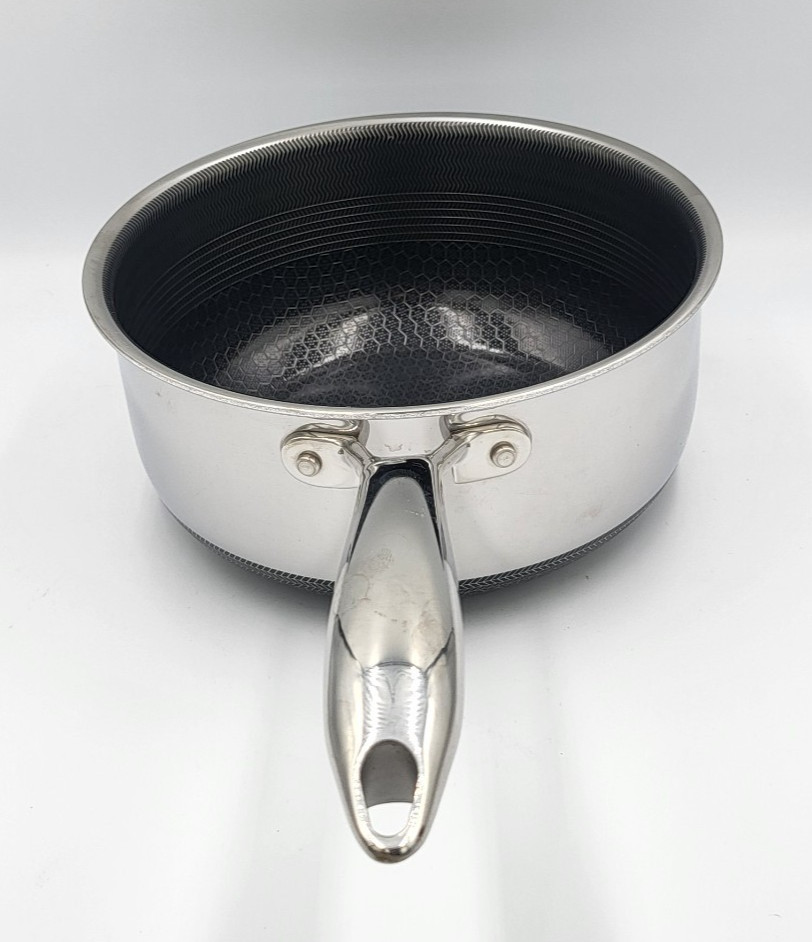 Hexclad Hybrid Non Stick Pot Stainless Steel Saucepan 3-Quart – With Lid