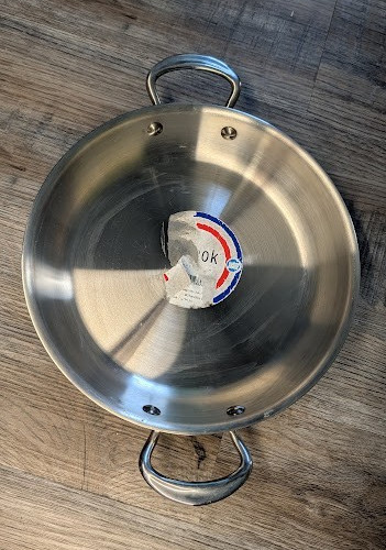 Mauviel 1830 M’Cook 5-Ply Stainless Steel Frying Pan 24cm 2 Handles MSRP $320