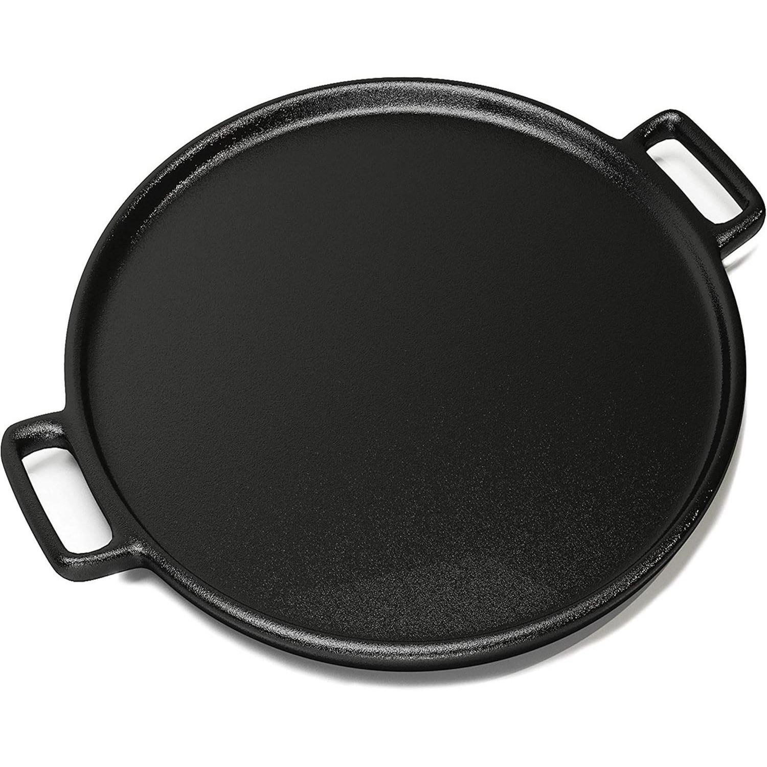 Cast Iron Pizza Pan 14″ Round Griddle Skillet Home-Complete HC-5001 Black