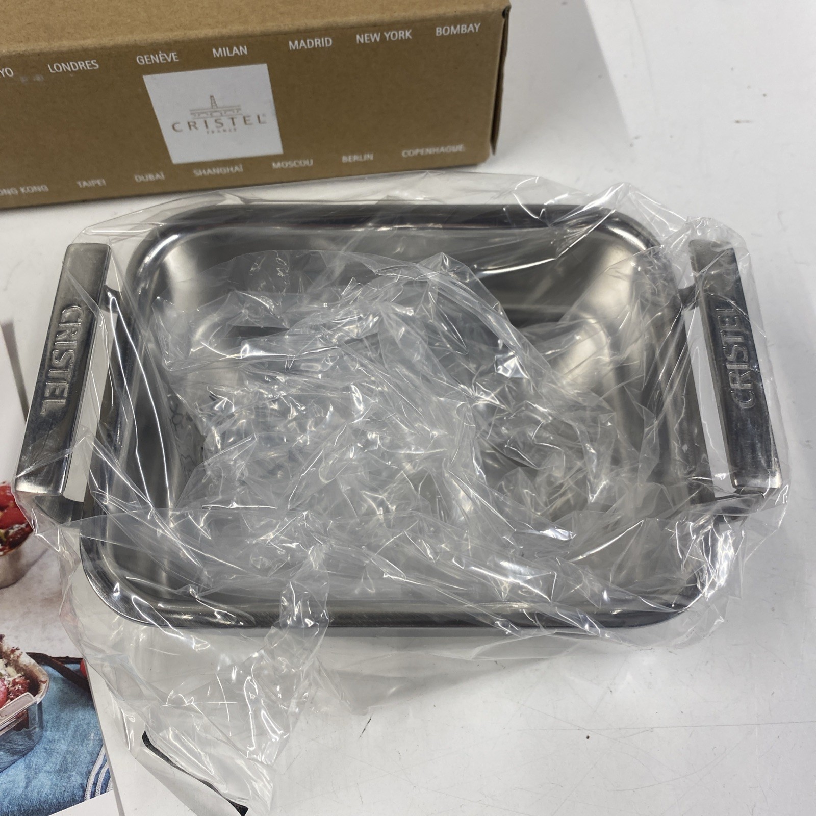 CRISTEL 18/10 Stainless Steel Mini Roasting Pan 3-Ply Roaster 3.9” 10×12 cm NIB