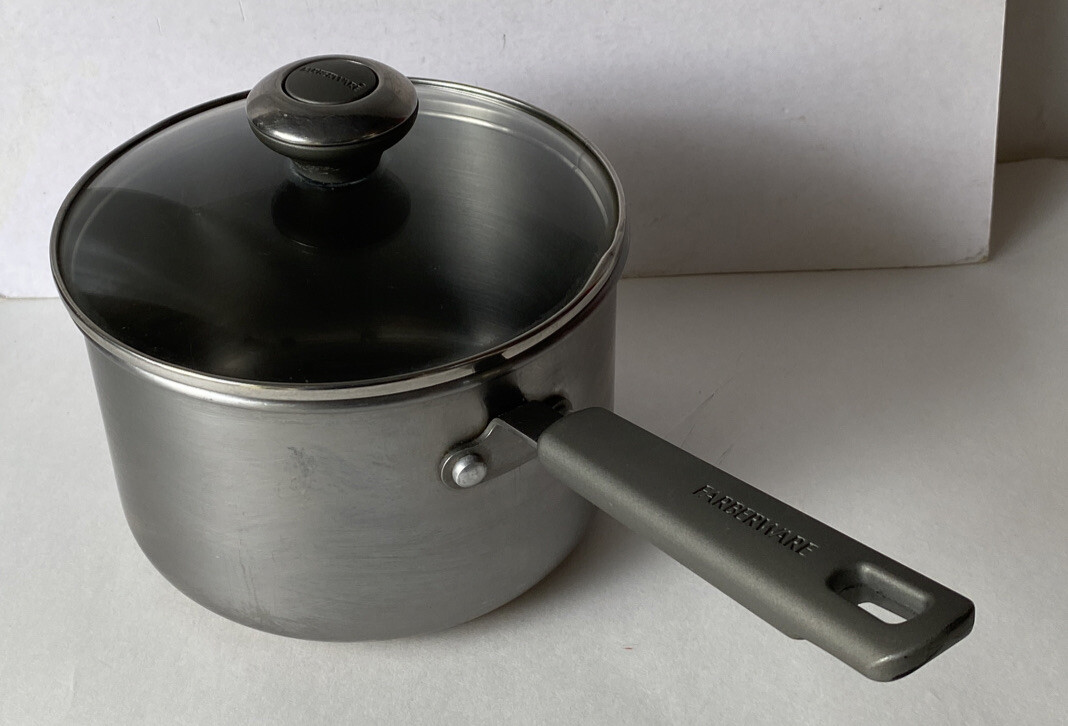 Farberware 2qt 1.9L 18/10 Stainless Steel Impact Bonded Saucepan Glass Lid